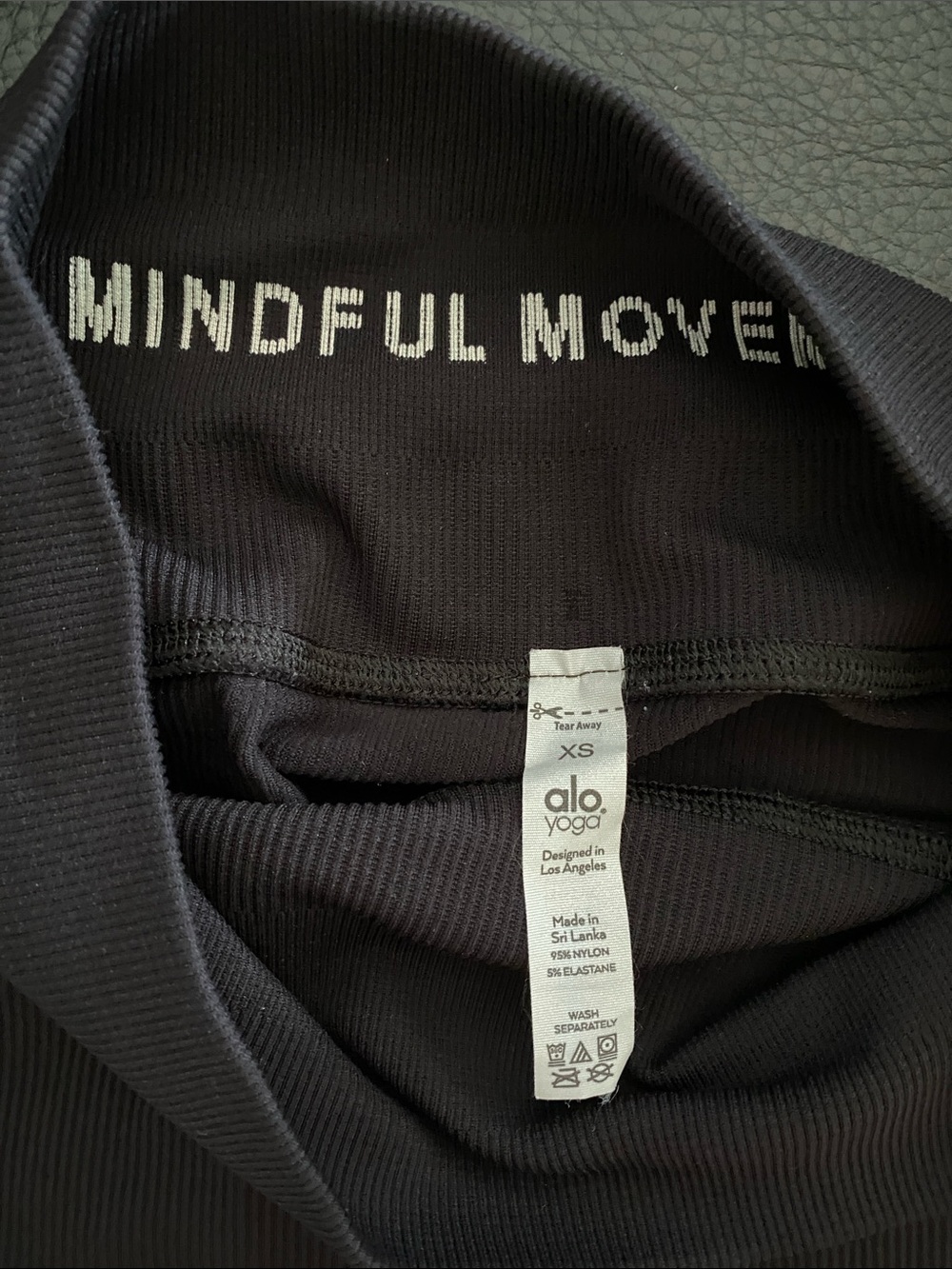 ALO Yoga Men's Black Crewneck Sweater with 'Mindful Movement' Detail